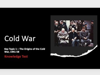 Cold War Key Topic 1 Knowledge Test