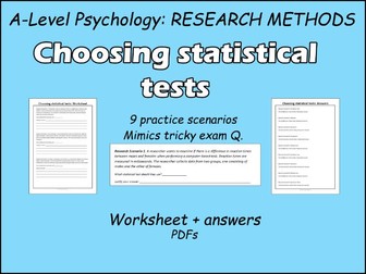 A-LEVEL PSYCHOLOGY: Statistical tests