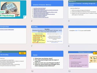 AQA GCSE Psychology: Memory module