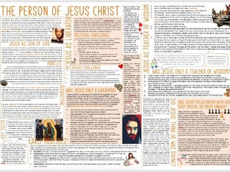 OCR A Level: The Person of Jesus Christ - Learning Mat for Revision