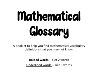 Mathematics Glossary