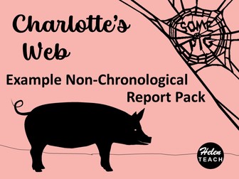 Charlotte's Web: Non-Chronological Report Example Text Pack