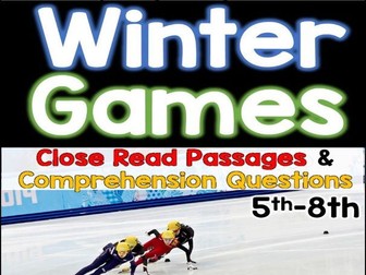 Winter Games 2018: Reading Passages & Comprehension Questions (set 2)