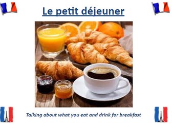 Le petit dejeuner - Talking about what you eat and drink for breakfast in French