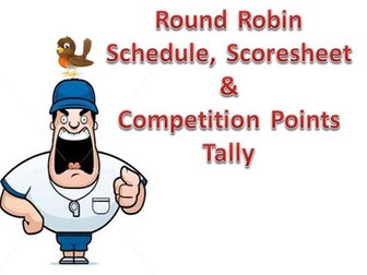 Round Robin Competition Brackets with Score and Points Tally