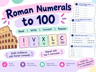 Roman Numerals | Roman Numerals to 100 | Maths