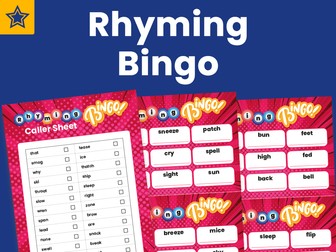 KS1 Rhyming Bingo Classroom Game