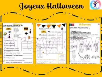 Joyeux Halloween (French worksheet on Halloween)