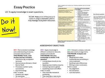 L11 Exam Practice - Edexcel IA2 Geo Ecosystems