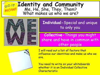 Identity and Community-Lesson and Workpack