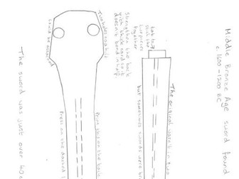 Printable Bronze Age sword design