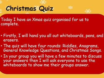 Detailed Christmas Quiz