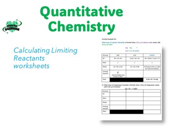 Limiting Reactants - Chemistry Worksheets GCSE