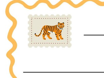 Letter Template - Tiger Stamp