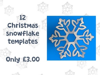 12 Christmas snowflake templates