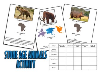 Stone Age Animals Lesson/Resource