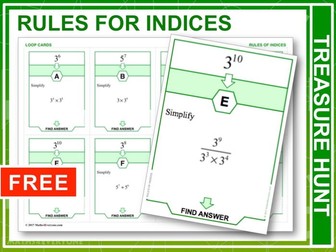 Rules for Indices (Treasure Hunt)