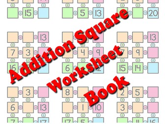 Addition Squares - Worksheet Book