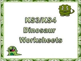 Dinosaur Worksheets KS3/KS4
