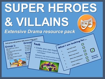 Super Heroes and Villains: Extensive Drama resource pack