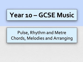 GCSE Music - Year 10 - Musical Elements