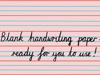 Handwriting paper pink background