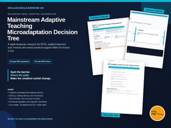 Adaptive Teaching Microadaptation Decision