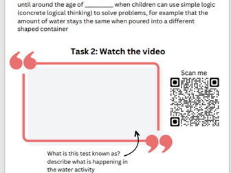 Health and social care Jean Piaget flipped learning task