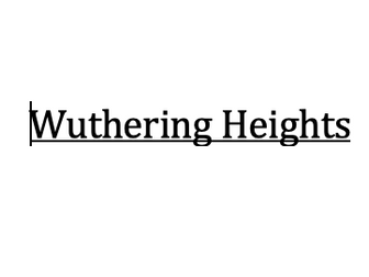 A-Level AQA English - Wuthering Heights