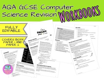 AQA GCSE Computer Science (8525) revision workbooks (Paper 1 and Paper 2)