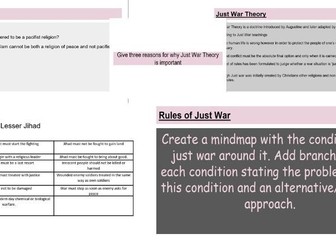 Just War Islam - Lesser Jihad - Edexcel spec B