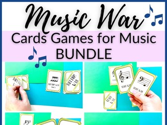 Music War Card Game for Primary Music Centers