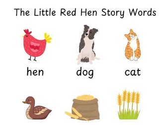 The Little Red Hen Story Resources (EYFS, Reception, Early Level)