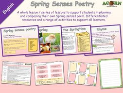English - Poetry - Spring Senses Poetry - Whole lesson