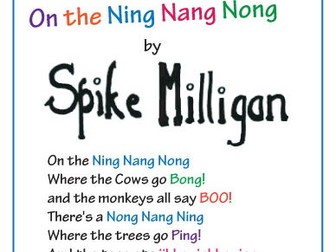 Year 5 Guided Reading Inference Activity: The Ning Nang Nong by Spike Milligan