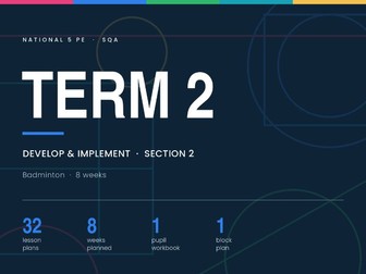 National 5 PE — Term 2 | Section 2 Portfolio | Theory PowerPoints, Lesson Plans & Workbook