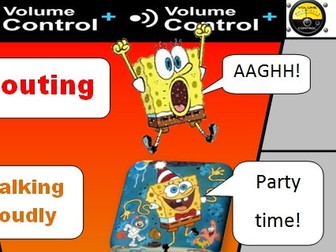 Sponge bob themed speaking voice volume indicator