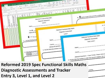 Reformed Functional Skills Maths Diagnostic Assessments E3, L1 L2