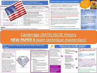 IGCSE History NEW PAPER 4 exam technique masterclass (2024) Cambridge (0470)
