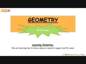 Isometric 3D Drawing & Views: Differentiated + Editable PPT + Codebreaker L2