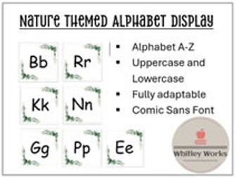 Nature Themed Alphabet Display