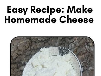 Homemade Cheese Recipe –Visual Support