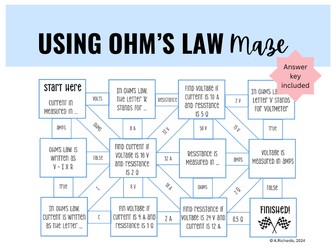Ohm's Law Maze Worksheet