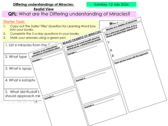 Differing Understandings of Miracles – Realist Views