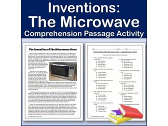 Inventions: Anesthesia - Reading Comp Passage & Activity | Editable