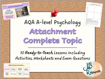 A-LEVEL PSYCHOLOGY - ATTACHMENT TOPIC [COMPLETE TOPIC]