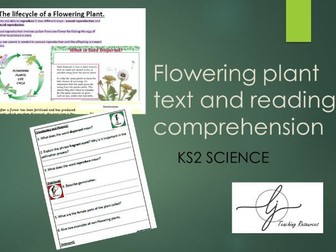 Flowering plant reading comprehension