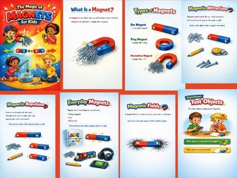 The Magic of Magnets for Kids | Physics Worksheets | Science Activities | Age 6–9 | Printable PDF