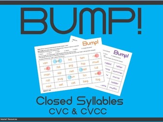 BUMP! CVC & CVCC words