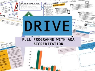 PSHCE - Driving Awareness, Road Safety & Car Crime - with AQA Accreditation